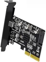 NFHK USB 3.2 Gen2 Type-C 20Gbps USB-C to PCI-E 4X Express Card Adapter for Desktop Motherboard