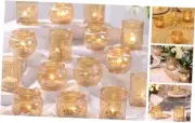 48Pcs Votive Candle Holders - Glass Candle Holder Bulk for Table Gold