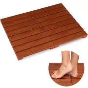 Wood Shower Mat Bath Teak Foldable Floor For Bathtub Door Spa Sauna Pool Ideal