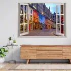 Victoria Street Old City Town 3d Window View Wall Sticker Poster Decal A278
