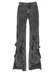 [Y/Project] Y/Project-Hook And Eye Jeans Nero-Donna 28 Black