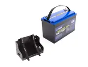 Kings 12V 120Ah Deep Cycle Lithium LiFePO4 Battery + Battery Tray Standard