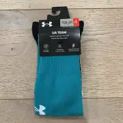 Under Armour Socks Teal Cushioned UA Team Over-the-Calf Logo Youth M $15 MSRP