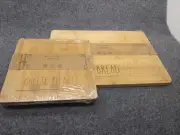 Rae Dunn Bamboo Bread & Cheese Cutting Boards 1 Pair New Items RDBRB05 & RDCB11