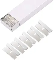 100 Pack Single Edge Stainless Steel Safety Razor Blades for Scraper Scrapping Cutting Removing Universal Compatible Tools