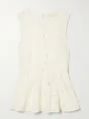 [Ulla Johnson] Ulla Johnson - Ali Cutout Embroidered Cotton-voile Top - Off-white - US6 US 6 Off-white