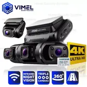 Dashcam 4 Channels 4K 256GB Dash Camera Cameras WIFI Front and Rear Back 360