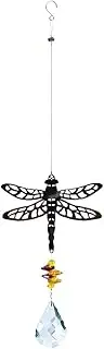 Hanging Wind Chimes， Crystal Sun Prisms Glass Chandelier Solar Hummingbird Owl Wind Chimes Rainbow Chaser Hanging Catcher Curtain Pendant Decoration Wind Chimes for