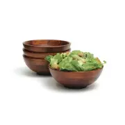 Lipper Dark Cherry Salad Serving Bowls - Set of 4