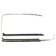 Vw Bug Door Rubber F/Roll Up Window Glass, 4 Clip Scraper Seal. 7/1968-1979