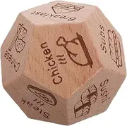 TOPPERFUN Creative Wooden Food Decision Dice Fun Dinner Decider Game for Birthdays Anniversaries Special Occasions Unique Restaurant Fast Food Decision Maker Dice