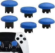 6 in 1 Interchangeable Thumbsticks for PS5 Dualsense Edge Controller,Thumbsticks Analog Joysticks Kits,Replacement Joysticks Parts for PS5 Dualsense Edge Controller(Blue)