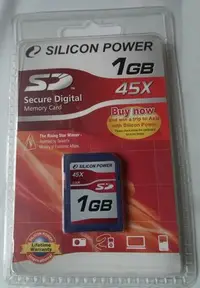 在飛比找Yahoo!奇摩拍賣優惠-全新品 1G 廣穎電通 SD CARD記憶卡1GB 45X 