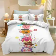 v2241 Bed Sheets Toy Story Cartoon Quilt Cover Bedding Set for Boys % Polyester Cute Printed Skin Friendly Breathable Home Textiles Anime 3-Piece Bedd