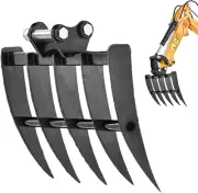 Small Mini Digger Rake Mini Excavator Rake Backhoe Rake Attachment 25mm/0.98inch