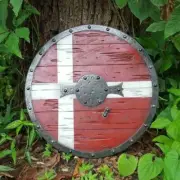 Authentic Larp Wooden Norse Round 24 Shield Viking Battleworn Medieval