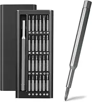 25-in-1 Precision Screwdriver Set Magnetic - Includes 24 Small Screwdrivers for Electronics, Computers, Eyeglasses, Watches, and More - Mini Pocket Screwdriver Kit with Magnetic Tips