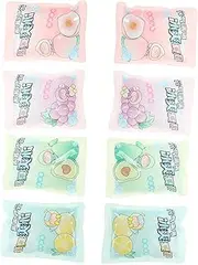 10 Pcs Summer Packs Portable Ice Bags for Travel Random Cartoon Styles Convenient Beverage and Food Cooling