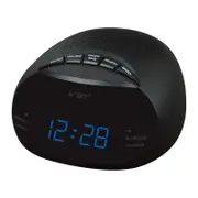 Led Digital Radio Alarm Clock With Blue Red Green Backlight Two Groups Alarm Clock AM FM Clock Radio Table Clock Radio BLUE COLOR