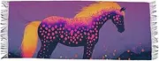[AIXIWAWA] Women's Pashminas Scarf Art Neon Horse Print, Shawls Wrap Lightwight with Tassel for Evening Dress Dinner Party, Multicolor