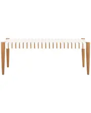 Safavieh Amalia Leather Weave Bench