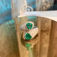 在飛比找蝦皮購物優惠-日本珠寶店購入天然祖母綠Emerald 1.74鑽戒稀有心型