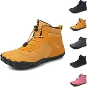 [Generic] Hike Winter Footwear Barefoot Men Women, Wide Toe Box Non Slip Warm Shoes Snow Boots Ankle Booties Minimalist Sneakers