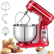 Stand Mixer,1200w Large Electric Whisk, 6L Household Stand Mixers,6 Speed Kitchen Mixer,with Dough Hook, Stirring Paddle & Egg Cage, Cake Mixer for Home Cooking