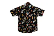 Mens 100% Cotton Hawaiian Shirt Beach T-Shirt Summer Casual King Plus Size - 3XL