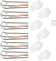 CDQL 6Pcs Billiard Pockets - Stainless Steel Standard Snooker Billiard Table Replacement with Net Pockets for Billiards Table