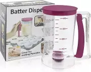 Pancake Cupcake Batter Dispenser, Bakeware Maker with Measuring Label, Perfect B