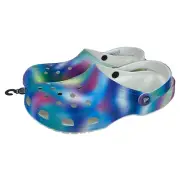 New Crocs Classic Solarized Clog US Mens 12 Womens 14 White Multi Color