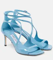 [Jimmy Choo] Jimmy Choo Azia 75 patent leather sandals AU 4 blue