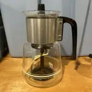 Vintage Cory Stove Top Coffee Percolator Gold MCM 8 Cup Silver Gold Retro