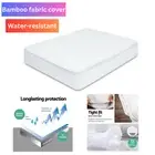 Bamboo Waterproof Mattress Protector Beg Mattress Topper Fitted Cover Single