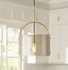 Collin 11 3/4" Wide Soft Gold and Cognac Glass Mini Pendant