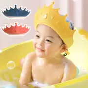 Baby Shower Shampoo Cap Crown Shape Wash Hair Hat Baby Ear Protection Safe D