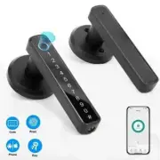 4 in 1 Smart Lock,Fingerprint Door Lock with Handle Keyless Locks with Passcode