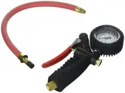 Milton S574A Pro Analog Tire Inflator/Pressure Pistol Grip Gauge, 15" Hose