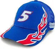 Checkered Flag Sports Kyle Larson 2025 Flame #5 Snapback Mesh Hat Blue, Blue, One Size