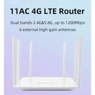 【全頻段】4G LTE SIM卡 6天線LT260A無線網卡路由器雙頻2.4G+5G WIFI分享 (4.9折)