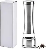 zolyet Stainl Steel Pepper Grinder Herb Grinder Spice Grinder Manual Crusher for Seasoning Silver