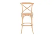 Matt Blatt Melrose Cross Back Counter Stool (Natural Beech/Rattan Seat)