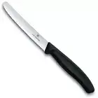 Victorinox 11cm Steak Tomato Paring Knife Serrated Wavy Edge - Black 6.7833