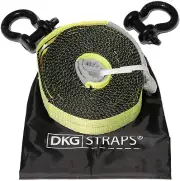 3" x 20' Extra Heavy Duty 2-PLY Recovery Tow Strap 2 Shackles and Storage Bag