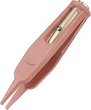 Baby Cleaning Tweezer, Ear Nose Navel Cleaner Remover, Plastic LED Light Forcep Body Care, Stainless Steel Baby Nose Tweezers, Easy to Hold