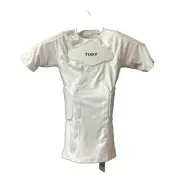 TUOY 6-Padded Short Sleeve Men's Protectors Compression Shirt Size Medium White