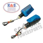 K&S 25-8041 MARKER LIGHTS, MINI-STALK, BLACK (S/F) BLUE