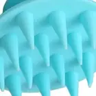 2pcs Blue Hair Shampoo Brush Head Scrubber Soft Silicone Wet Dry Scalp Massa EOM