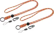 YOKIVE 2 Pack Paracord Lanyard, Necklace Keychains Cord | Metal Clasp Hook Ring